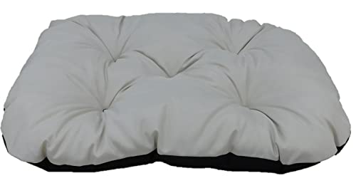 Dogs4Life stilvolles, wasserbeständiges Hundebett aus hochwertigem Codura PVC-Material - antiallergen, strapazierfähig und langlebig - leicht zu reinigen (M (90 x 70 cm), Beige) von Dogs4Life