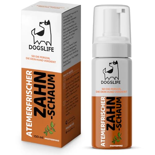 Atem-Erfrischer für Hunde | Pfefferminz Mundspülung | Sicherer Zahnschaum | Gegen Mundgeruch | 150ml Dental Spray für alle Hunde | It's A Dogs Life von DogsLife