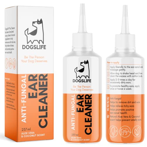 DogsLife Ohrenreiniger für Hunde | natürlicher Ohrreiniger für alle Hunde | Ohrenreiniger gegen juckende, stinkende Ohren & Wachs entfernen DogsLife Ohrenreiniger für Hunde | natürlicher Ohrreiniger für alle Hunde | Ohrenreiniger gegen juckende, stinkende Ohren & Wachs entfernen von DogsLife