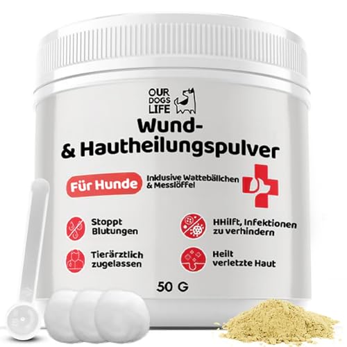Wund- & Hautpuder für Hunde | Blutstillend & Heilungsfördernd | Tierärztlich getestet | Erste-Hilfe Wundpuder | Antibakteriell | DogsLife Wund- & Hautpuder für Hunde | Blutstillend & Heilungsfördernd | Tierärztlich getestet | Erste-Hilfe Wundpuder | Antibakteriell | DogsLife von DogsLife