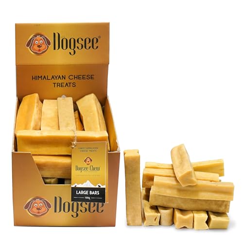 Dogsee Himalayan Dog Chews Large 15 Count Yak Chews | Smoke Dried | Long Lasting Healthy Treats for Aggressive Chewers | Helps Fight Plaque & Tartar | SRP Box von Dogsee