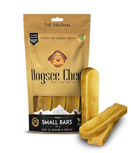 Dogsee Chew Natural Cheese Bars for Dogs - 100g (3 Small Chews) | Himalayan Yak Cheese Dog Sticks, Protein & Calcium Rich | Long Chewing Fun & Odor Free Dental Care | Healthy & Delicious Treats von Dogsee