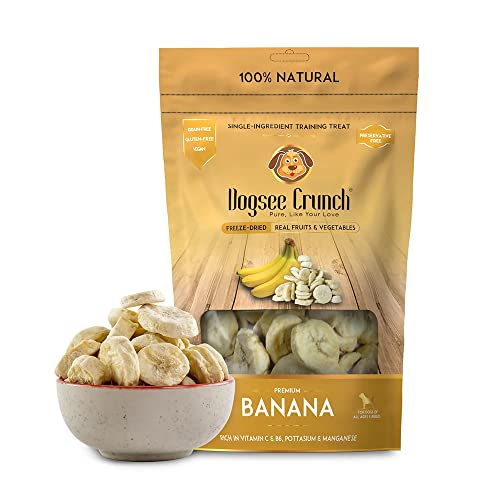 Dogsee Crunch Natural Banana Grain-Free Dog Treats - Fat-Separated Dog Training Treats for All Breeds - Natural Dog Snacks for Healthy Good - 15 g von Dogsee