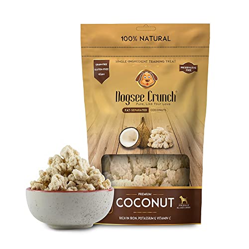 Dogsee Crunch Natural Coconut Grain-Free Dog Treats - Fat-Separated Dog Training Treats for All Breeds - Natural Dog Snacks for Healthy Good - 50 g von Dogsee