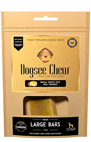 Dogsee Himalaya-Yak-Milch-Kausnacks mit Kurkuma für Hunde – 130 g (1 großer Kausnack) | Lindert Gelenkschmerzen | Ohne Rohleder | Beruhigend von Dogsee