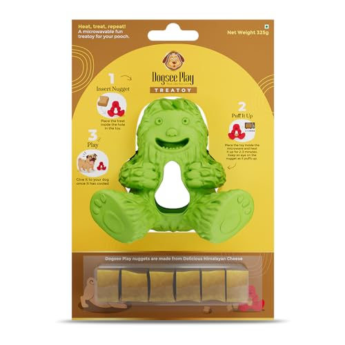 Dogsee Play Extrem Strong Treatoy Green Hundespielzeug, mikrowellengeeignet, Starke Bordom Busters von Dogsee
