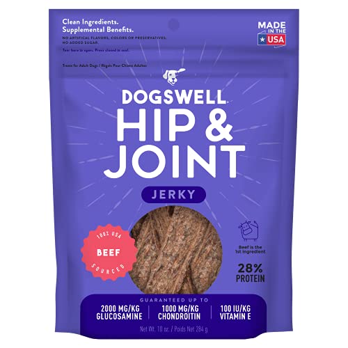 Dogswell Hip and Joint Blend Beef Flavor Dog Jerky 10 Ounces von Dogswell