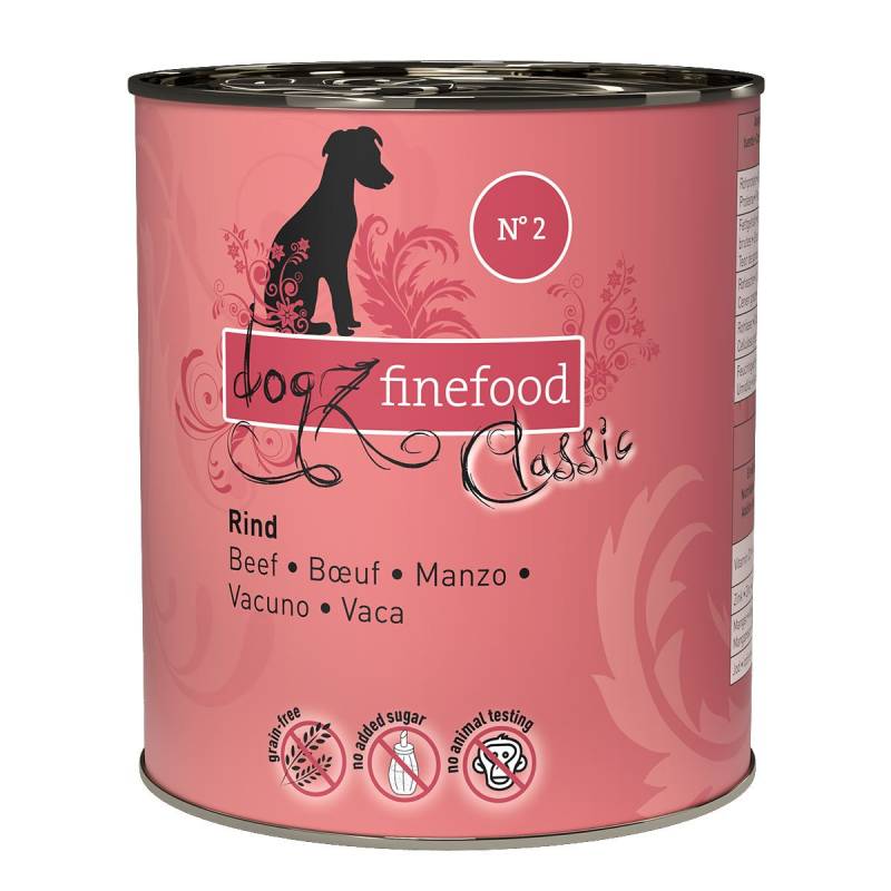 dogz finefood No. 02 Rind 6x800g von Dogz Finefood