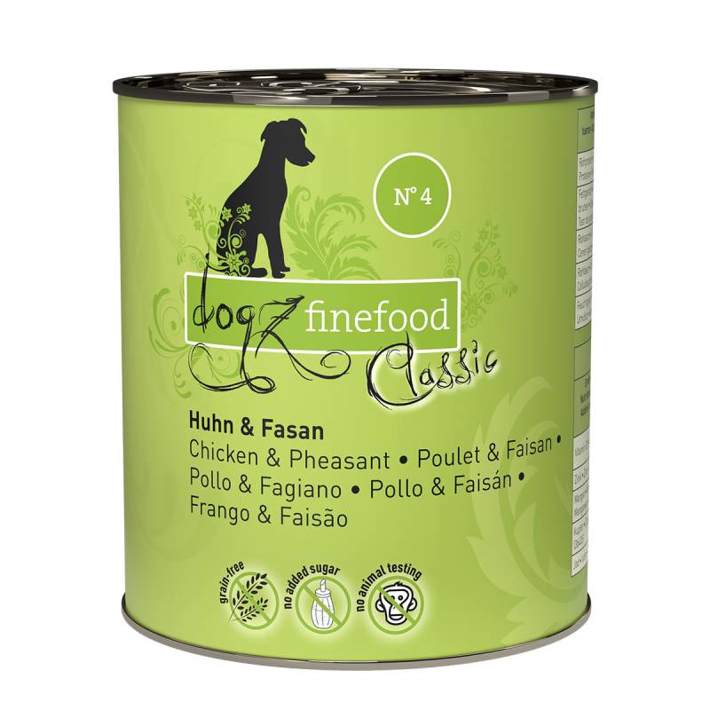 dogz finefood No. 04 Huhn & Fasan 12x800g von Dogz Finefood