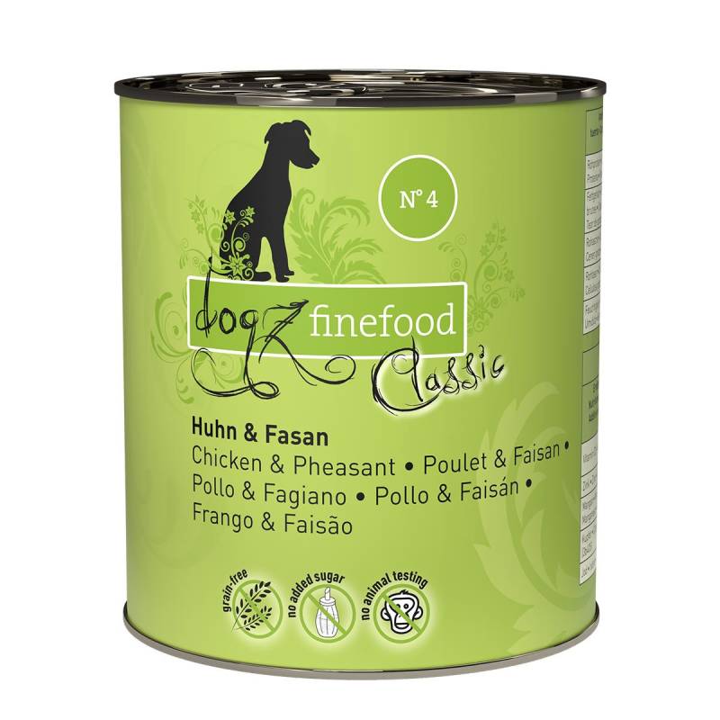 dogz finefood No. 04 Huhn & Fasan 6x800g von Dogz Finefood