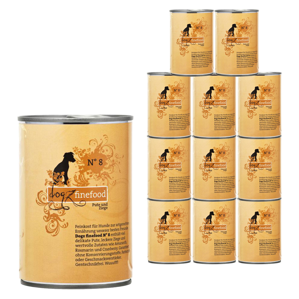 dogz finefood No. 8 Pute & Ziege 12x400g dogz finefood No. 8 Pute & Ziege 12x400g von Dogz Finefood