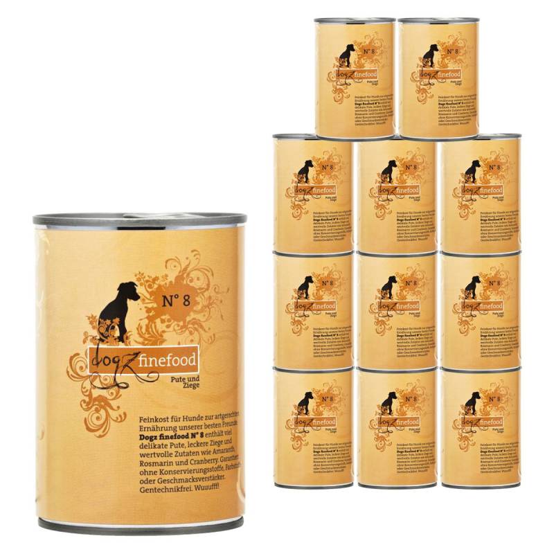 dogz finefood No. 8 Pute & Ziege 12x400g von Dogz Finefood