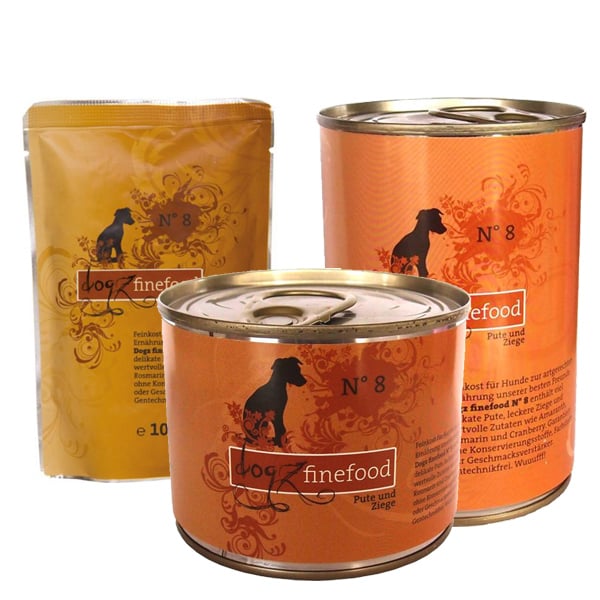 dogz finefood No. 8 Pute & Ziege 6x400g von Dogz Finefood