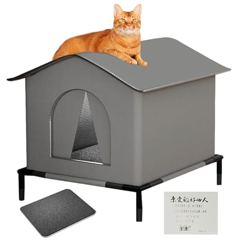 Doiyislem Outdoor Katzenhaus - Warmer Haustier-Schlafplatz Für Winter Mit Matte Und Türen - Isoliertes Winter Tierzelt Bett Für Garten Terrasse Balkon Doiyislem Outdoor Katzenhaus - Warmer Haustier-Schlafplatz Für Winter Mit Matte Und Türen - Isoliertes Winter Tierzelt Bett Für Garten Terrasse Balkon von Doiyislem