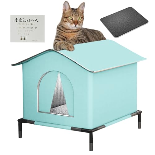 Doiyislem Outdoor Katzenhaus | Wetterfeste Katzenbehausung Mit Erhöhtem Boden Und Matte,Isolierter Wärmeschutz Kätzchenhöhle Für Terrasse Garten Vorgarten Doiyislem Outdoor Katzenhaus | Wetterfeste Katzenbehausung Mit Erhöhtem Boden Und Matte,Isolierter Wärmeschutz Kätzchenhöhle Für Terrasse Garten Vorgarten von Doiyislem