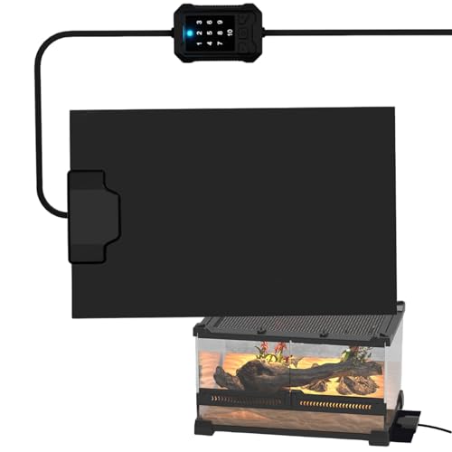 Doiyislem Reptilien Wärmematte,Terrarium Einsiedlerkrebs Heizmatte 14W | Untertank Temperatur einstellbare Heizung, Winter Wärmeschutz für Schildkröte, Gecko, Amphibien, Schlange, Spinne und von Doiyislem