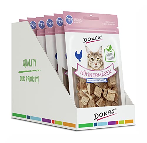 DOKAS Gefriergetrocknete Innereien - Getreidefreies Premium Leckerli für Katzen – Ideal als Belohnung von Dokas