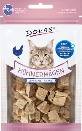 DOKAS Gefriergetrocknete Innereien - Getreidefreies Premium Leckerli für Katzen – Ideal als Belohnung - (6x12g) von Dokas