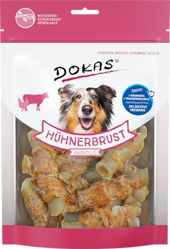 DOKAS Getreidefreier Premium Kausnack mit Hühnerbrust für Hunde – Ideal für zwischendurch, 8 x 250 g DOKAS Getreidefreier Premium Kausnack mit Hühnerbrust für Hunde – Ideal für zwischendurch, 8 x 250 g von Dokas