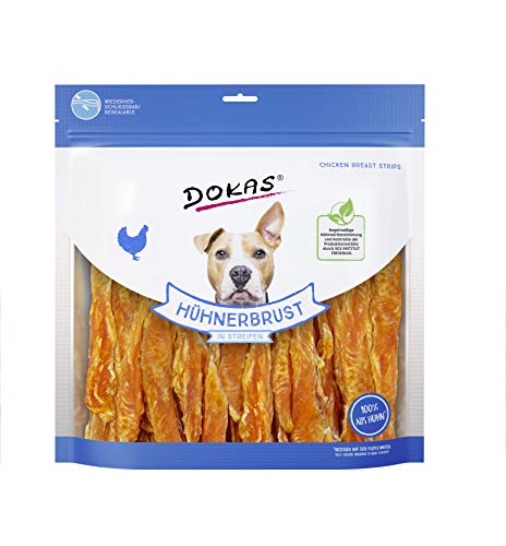 DOKAS Getreidefreier Premium Snack in Streifen für Hunde – Ideal für zwischendurch, 900 g (1er Pack) von Dokas