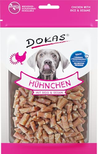 DOKAS Glutenfreier Premium Snack in praktischer Größe für Hunde – Ideal zum Training, 12 x 70g von Dokas