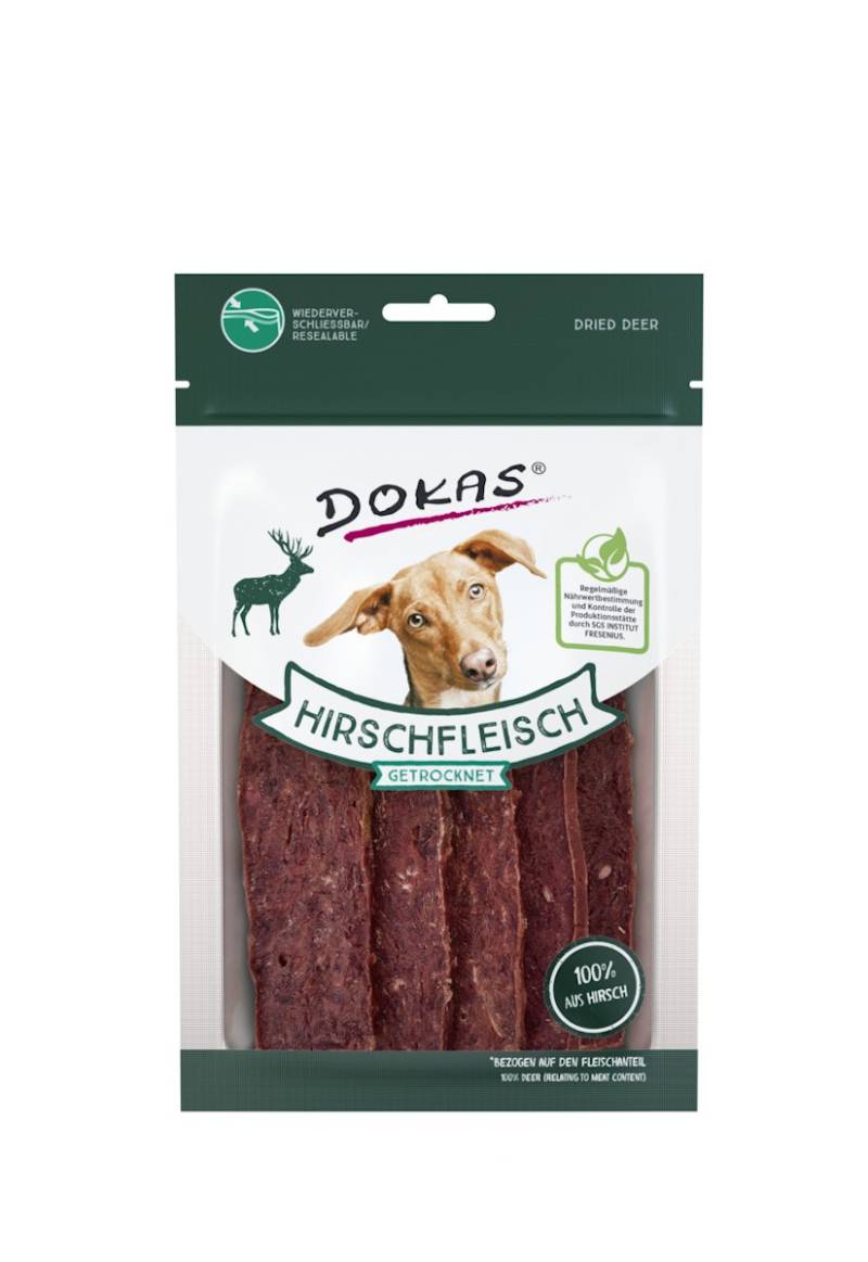 DOKAS Hirschfleisch getrocknet Hundesnacks von Dokas