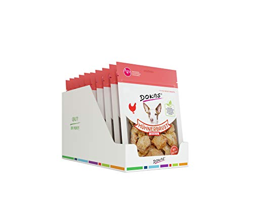 DOKAS Hühnerbrust Nuggets – Gefriergetrocknete Premium Nuggets für Hunde – Idealer Snack für zwischendurch – 10 x 110 g von Dokas