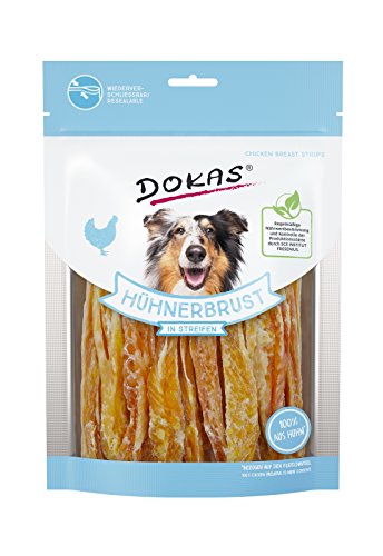 DOKAS Hühnerbrust in Streifen 250g | 8-er Pack | (Neue Verpackung) von Dokas