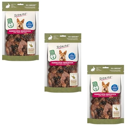 DOKAS Kaninchen-Innereien | 3er Pack | 3 x 100 g | Natürlicher Snack für Hunde | Enthält Lunge, Magen, Leber & Herz | Belohnungssnack | Auch EIN artgerechter Barf-Snack DOKAS Kaninchen-Innereien | 3er Pack | 3 x 100 g | Natürlicher Snack für Hunde | Enthält Lunge, Magen, Leber & Herz | Belohnungssnack | Auch EIN artgerechter Barf-Snack von Dokas