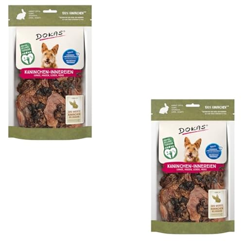 DOKAS Kaninchen-Innereien | Doppelpack | 2 x 100 g | Natürlicher Snack für Hunde | Enthält Lunge, Magen, Leber & Herz | Belohnungssnack | Auch EIN artgerechter Barf-Snack DOKAS Kaninchen-Innereien | Doppelpack | 2 x 100 g | Natürlicher Snack für Hunde | Enthält Lunge, Magen, Leber & Herz | Belohnungssnack | Auch EIN artgerechter Barf-Snack von Dokas