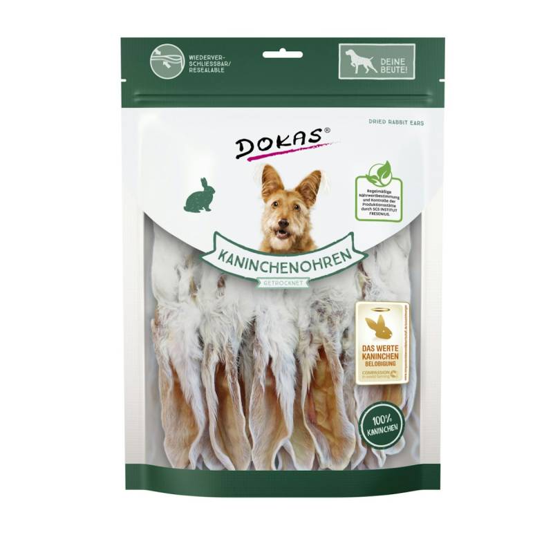DOKAS Kaninchenohren getrocknet Hundesnack von Dokas