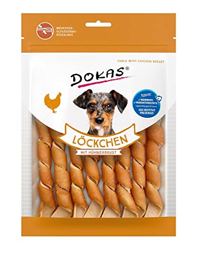 DOKAS - Löckchen mit Hühnerbrust 10er Pack (10 x 120g) von Dokas
