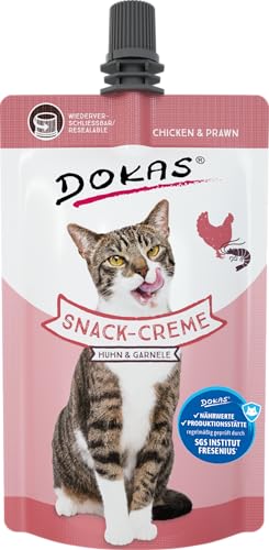 DOKAS Snack-Creme mit Huhn – Cremiger Premium Snack für Katzen – Ideal als Topping oder zur Belohnung von Dokas