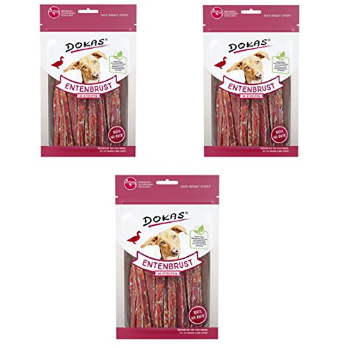 Dokas Dog Entenbrust in Streifen für Hunde - Bundle - 3 x 70 g Dokas Dog Entenbrust in Streifen für Hunde - Bundle - 3 x 70 g von Dokas-