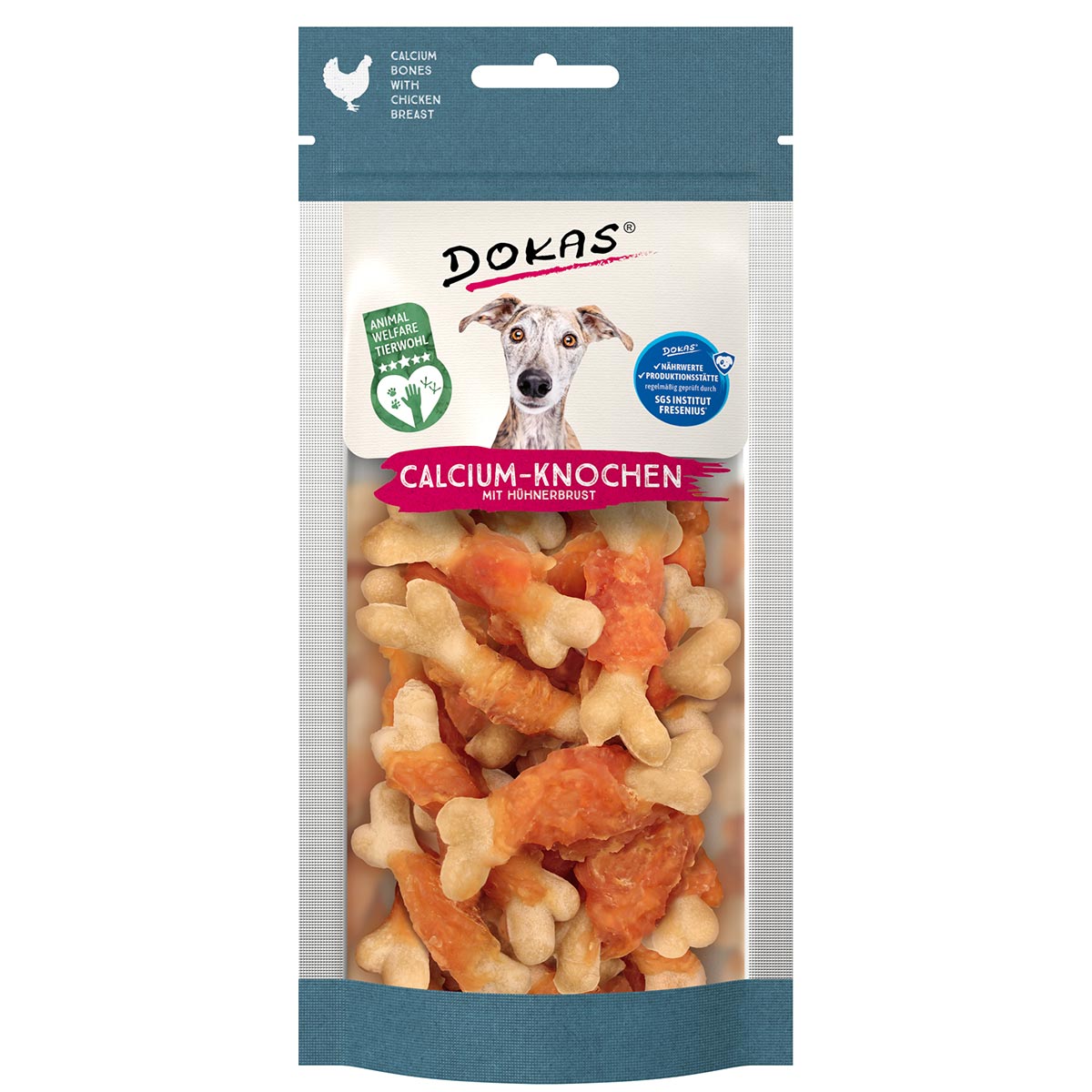 Dokas Calcium-Knochen mit Hühnerbrust 75g Dokas Calcium-Knochen mit Hühnerbrust 75g von Dokas