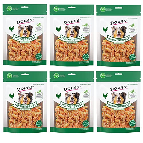 Dokas Dog HÜHNERBRUST in Stückchen für Hunde - Bundle - 6 x 200 g von Dokas