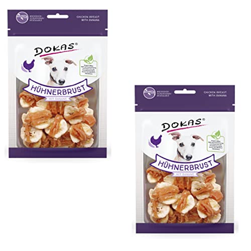 Dokas Dog HÜHNERBRUST mit Banane - Doppelpack - 2 x 70g von Dokas