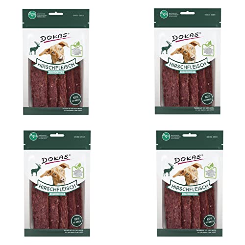 Dokas Dog Hirschfleisch getrocknet | 4er Pack | 4 x 60g | Ergänzungsfuttermittel für Hunde | Der perfekte Hundesnack für zwischendurch | Leckere Belohnung | luftgetrocknet Dokas Dog Hirschfleisch getrocknet | 4er Pack | 4 x 60g | Ergänzungsfuttermittel für Hunde | Der perfekte Hundesnack für zwischendurch | Leckere Belohnung | luftgetrocknet von Dokas