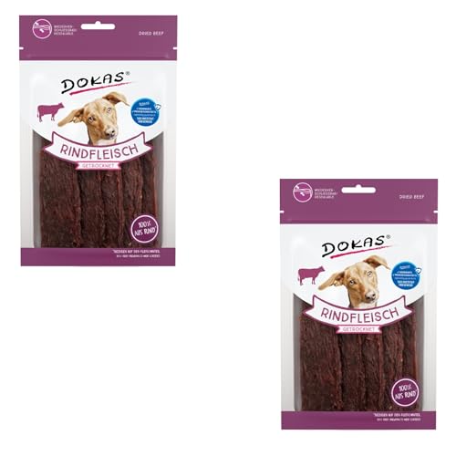 Dokas Rindfleisch getrocknet | Doppelpack | 2 x 70 g | Kausnack für Hunde | Besonders schmackhafte Variation für den Futternapf | Wiederverschließbare Verpackung zur Bewahrung der Frische Dokas Rindfleisch getrocknet | Doppelpack | 2 x 70 g | Kausnack für Hunde | Besonders schmackhafte Variation für den Futternapf | Wiederverschließbare Verpackung zur Bewahrung der Frische von Dokas