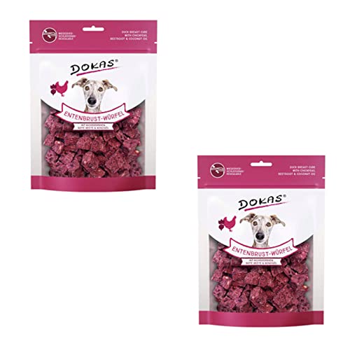 Dokas Dog Snack - Leckerlis für Hunde mit Entengeschmack - Doppelpack - 2 x 150 g von Dokas
