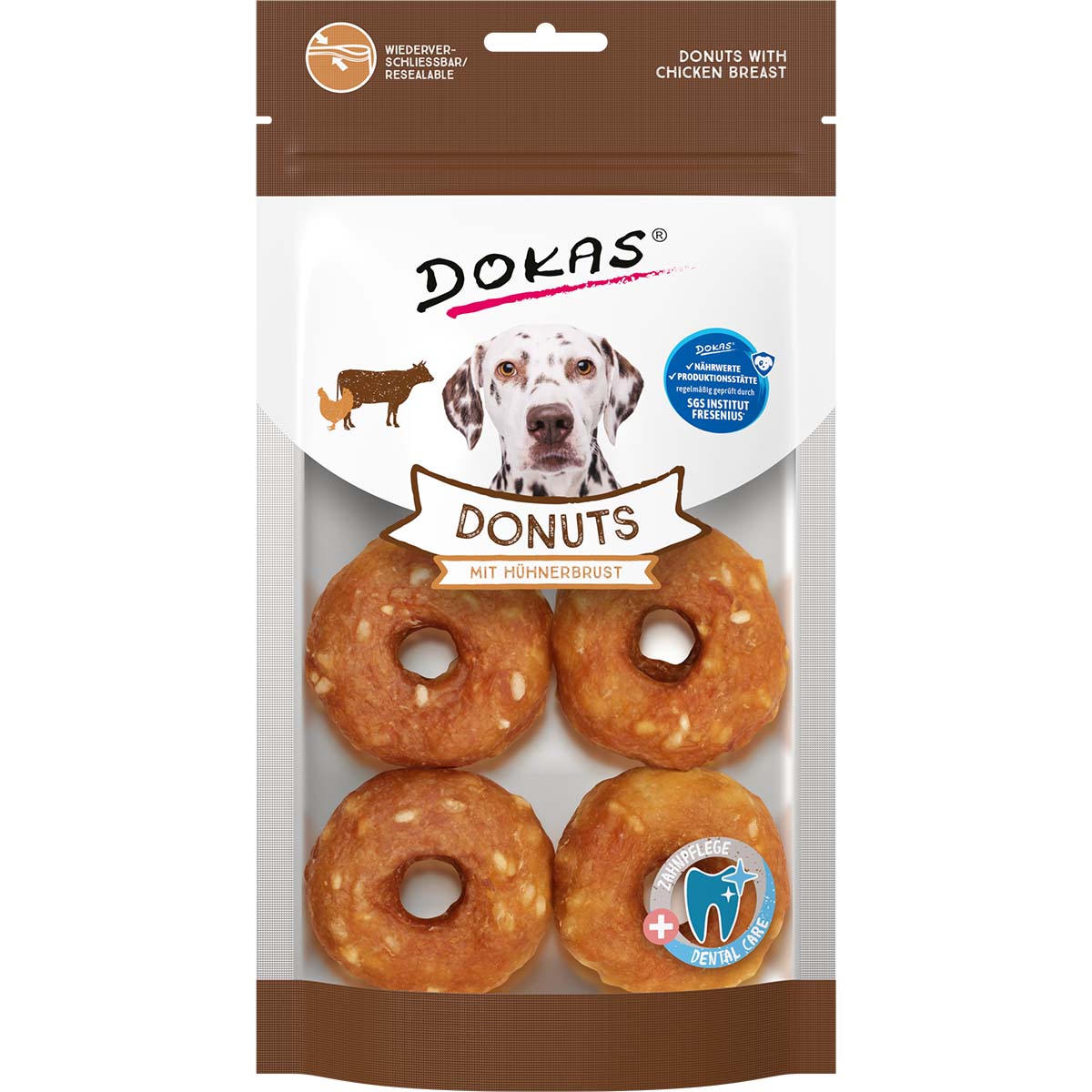 Dokas Donuts mit Hühnerbrust 5x160 g Dokas Donuts mit Hühnerbrust 5x160 g von Dokas