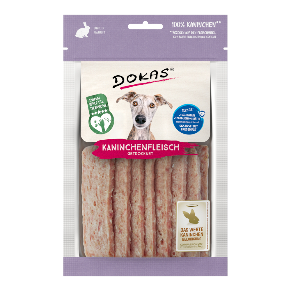 Dokas Fleischsnack mit Kaninchen - Sparpaket: 3 x 70 g von Dokas