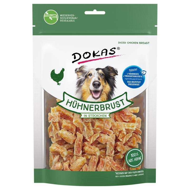 Dokas Fleischstückchen - 200 g Hühnerbrust in Stückchen von Dokas