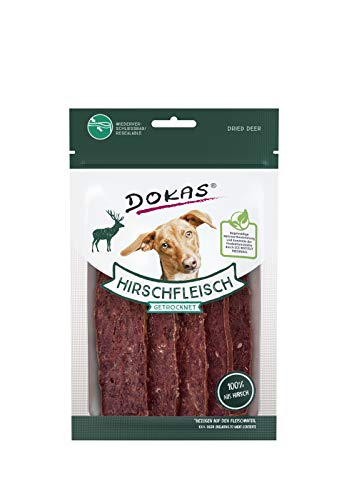 Dokas - Hirschfleisch getrocknet für Hunde - 12x60g von Dokas