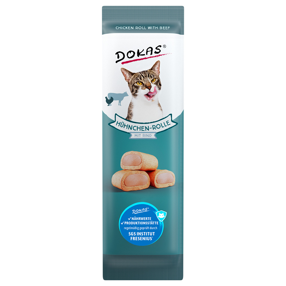 Dokas Hühnchen-Rolle mit Rind - Sparpaket: 2 x 10 g von Dokas