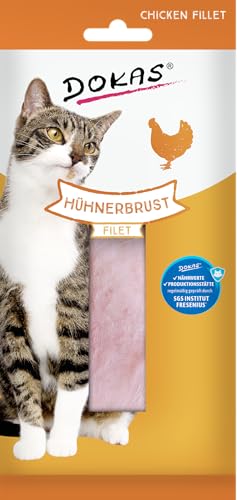 Dokas Hühnerbrust Filet – Getreidefreies Premium Leckerli für Katzen – optimal als Belohnung Dokas Hühnerbrust Filet – Getreidefreies Premium Leckerli für Katzen – optimal als Belohnung von Dokas