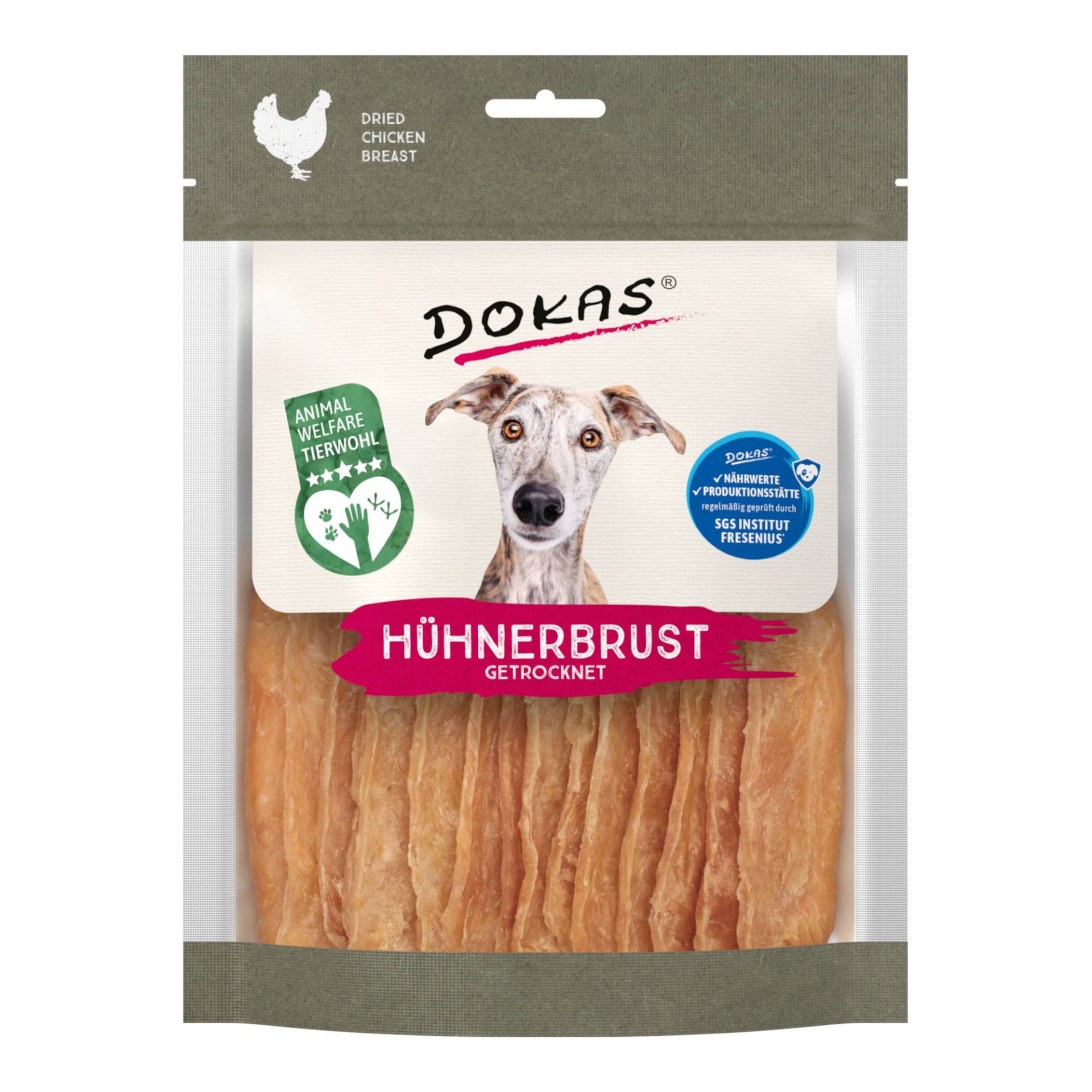 Dokas Hühnerbrust Getrocknet Tierwohl - Sparpaket: 2 x 170 g von Dokas