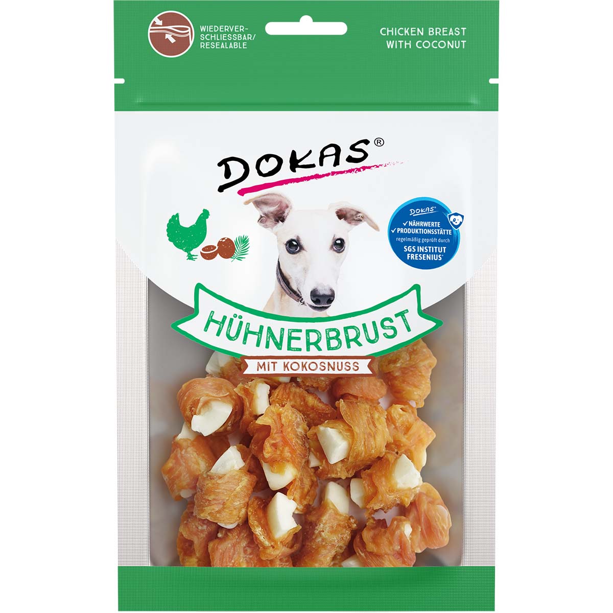 Dokas Hühnerbrust mit Kokosnuss 60g von Dokas