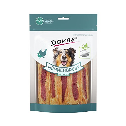 Dokas Hunde Snack Hühnerbrustf. m. Ente | 8X 220 g Hundesnack von Dokas