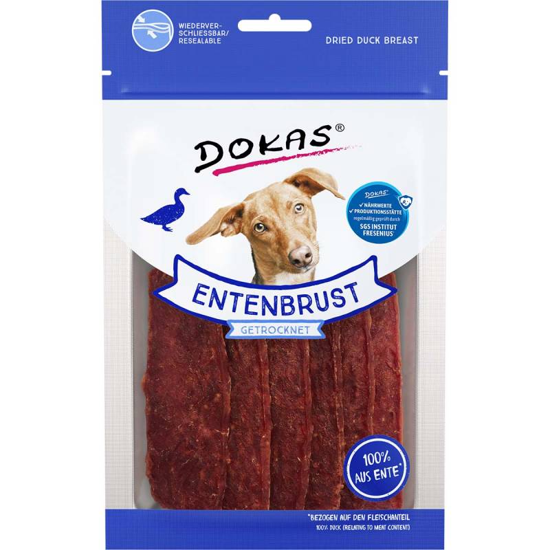 Dokas Hundesnack Entenbrust getrocknet 12x70g von Dokas